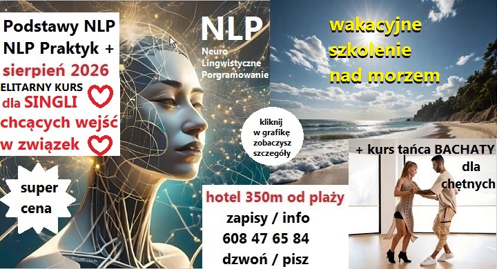 NLP PRAKTYK SINGLE wakacje 2026 psychologia psychoterapia