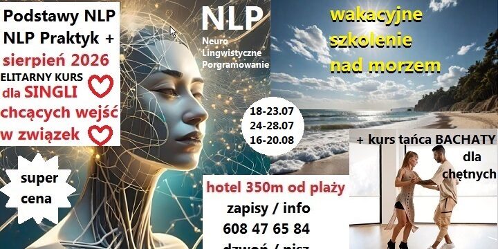 lato 2026 NLP praktyk ELITARNY SINGLE wakacje 2026 daty psychologia psychoterapia